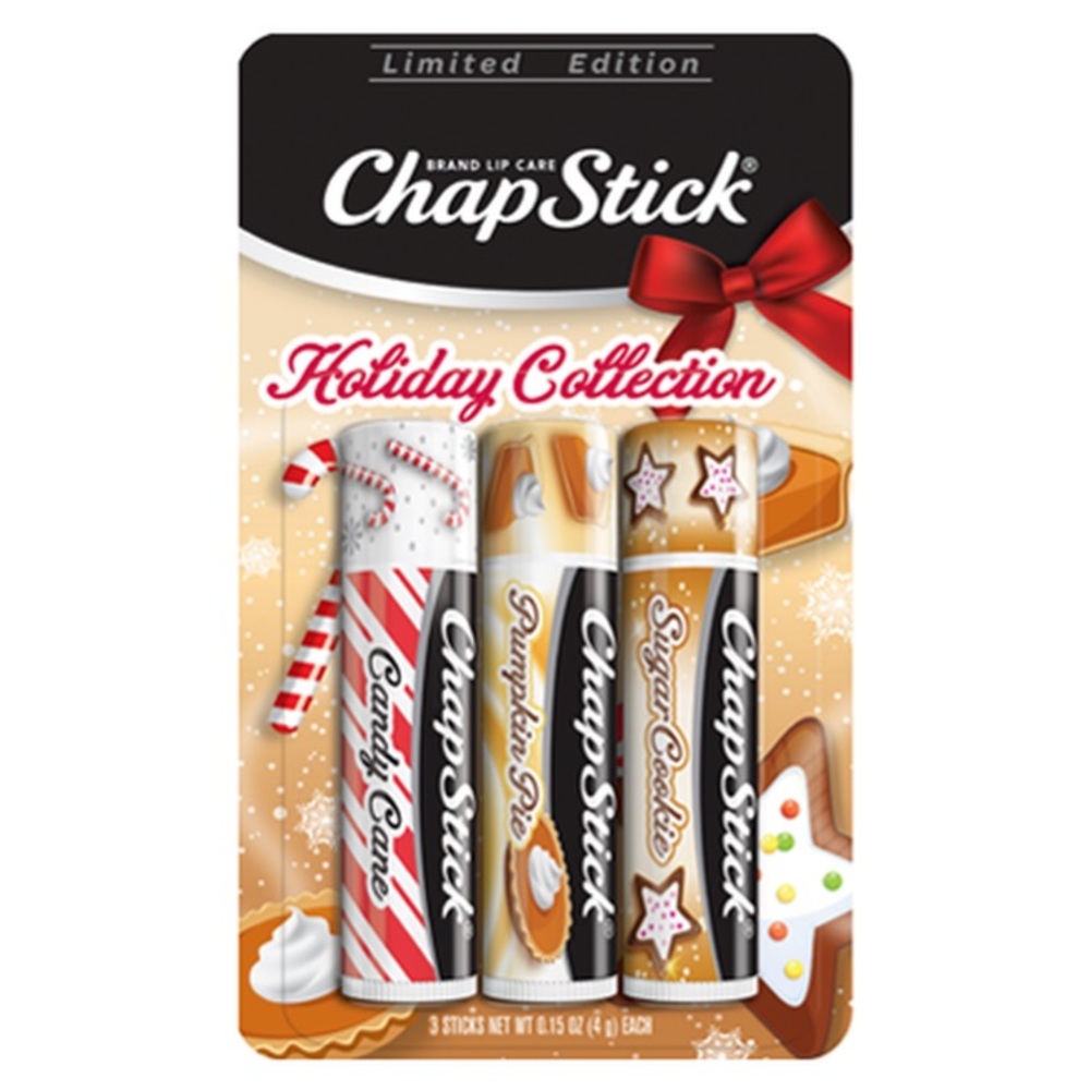 Chapstick Limited Edition Holiday Set- Candy Cane, Pumpkin Pie/ Sugar Cookie